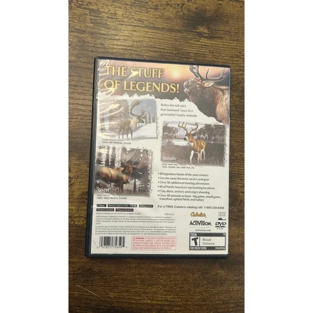 Cabela's Legendary Adventures Sony PlayStation 2 PS2 Hunting Game Activision